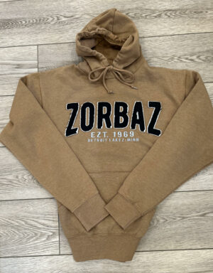 DLZ HOODIE-RUSSET WITH BLACK APPLIQUE